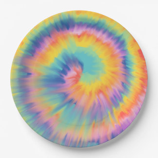 Prato De Papel Tie dye Paper Plate