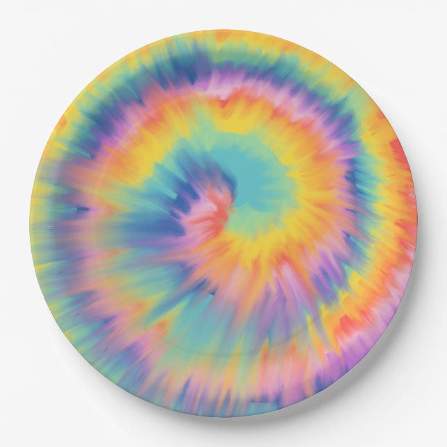 Prato De Papel Tie dye Paper Plate (Frente)