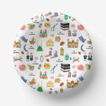 Tigela de papel Kids Eid Mubarak – Islâmica Colori