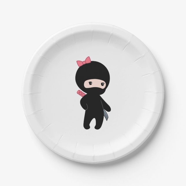Prato De Papel Tiny Ninja Girl (Frente)