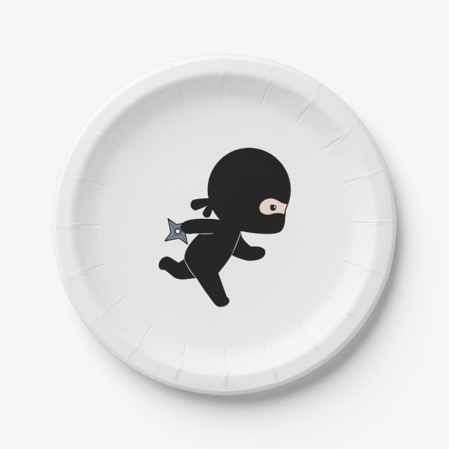 Prato De Papel Tiny Ninja Running (Frente)