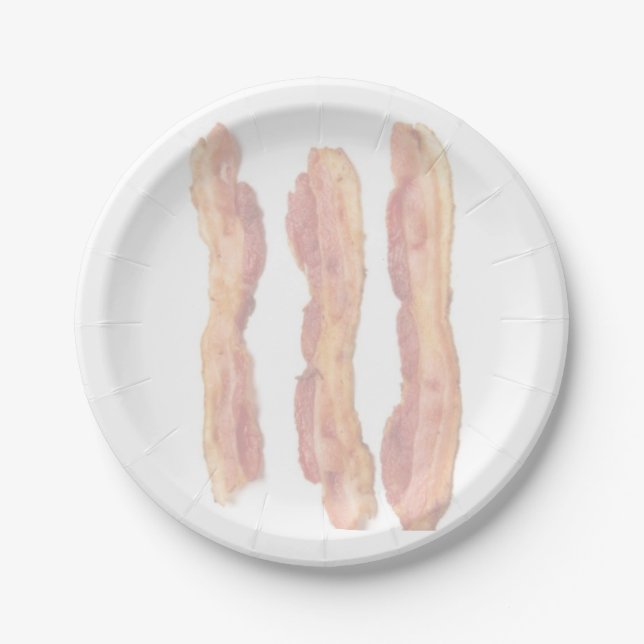 Prato de Papel Tiras de Bacon (Frente)