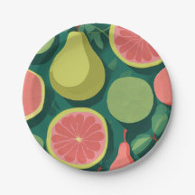 Título: Guava Elegance: Modern Minimalist Paper Pl