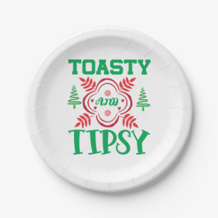 Prato De Papel Toastia E Tipsy Da Arte Xmas