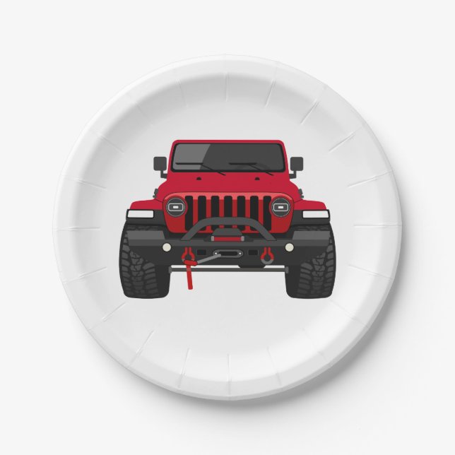 Prato De Papel Toby o vermelho (Frente)