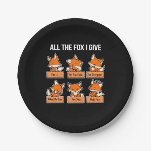 Prato De Papel Toda A Raposa Que Eu Dou