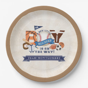 Prato De Papel Todos os Chás de fraldas Star Sports Boy