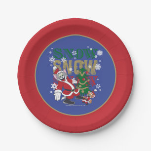 Prato De Papel Tom e Jerry Santas da Árvore