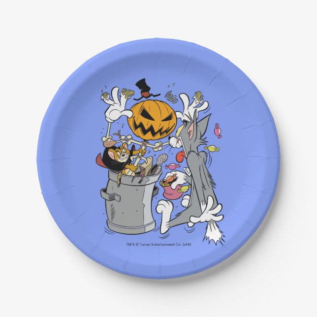 Prato De Papel Tom & Jerry | Boo para o Tom (Frente)