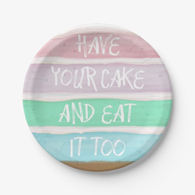 Prato De Papel Tome Seu Bolo (Frente)