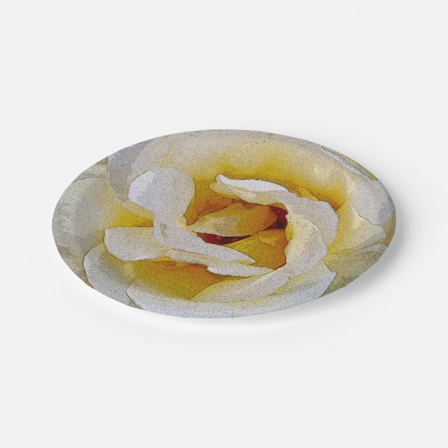 Prato De Papel tons de branco a amarelo (Inclinado)