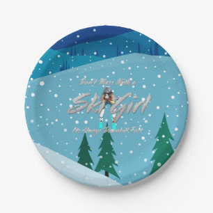 Prato De Papel TOP Don't Mess With a Ski Girl