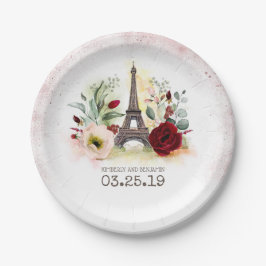 Prato De Papel Torre Eiffel Paris, Torre Vintage, Lente Dourada R