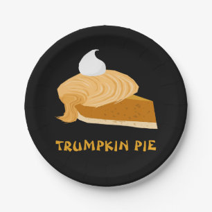 Prato De Papel Torta engraçada de Donald Trump Trumpkin