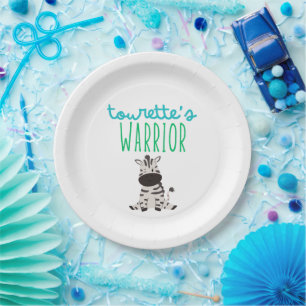 Prato De Papel tourette's warrior Children's love Plates