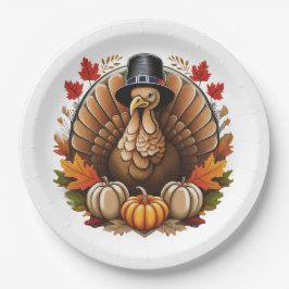 Prato De Papel Traditional Thanksgiving Design