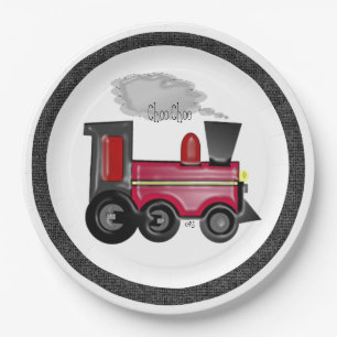 Prato De Papel Train Choo Choo