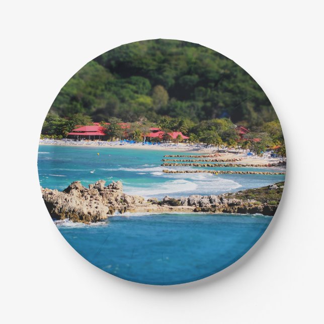 Prato De Papel Tranquil Island Paradise Labadee Haiti (Frente)