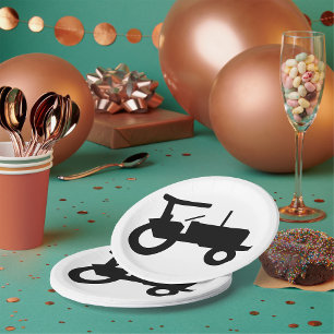 Prato De Papel Trator preto