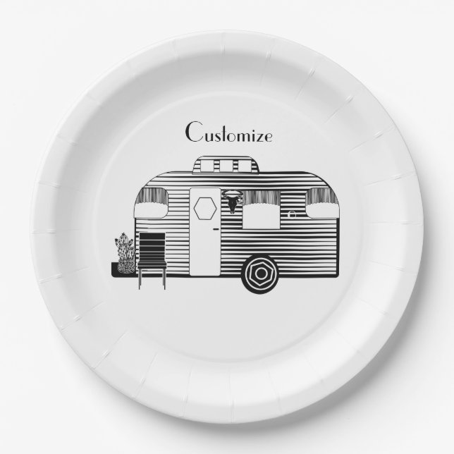 Prato De Papel Traveler Camper Caravan Thunder_Cove  (Frente)