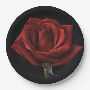 Prato De Papel travesseiro decorativo rosa vermelha