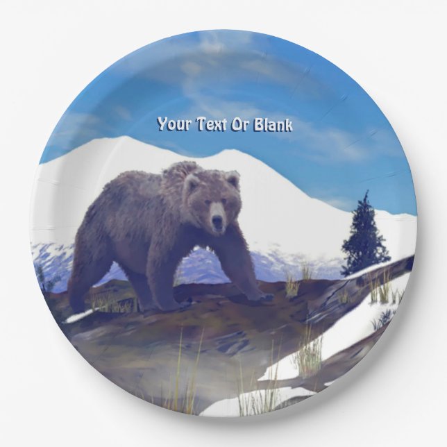 Prato De Papel Treeline Grizzly (Frente)