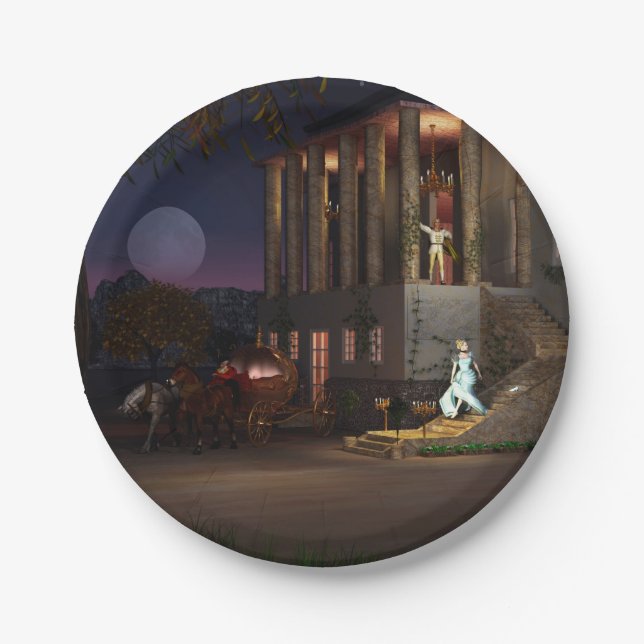 Prato De Papel Treinador da Cinderela (Frente)