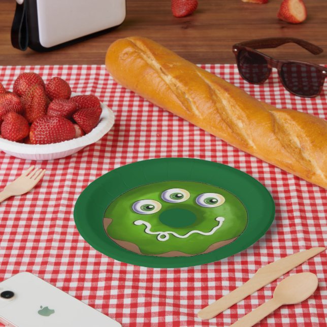 Prato De Papel Trendy Halloween Spooky Purple Web Rosquinha Party (Piquenique)