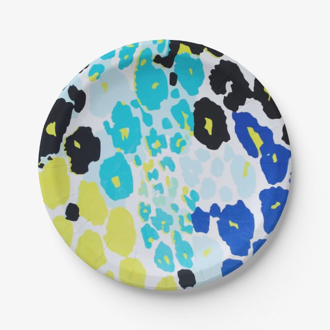 Prato De Papel Trendy Modern Leopard Pattern (Frente)