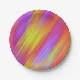 Prato De Papel Trendy Neon Bright Red Pink Abstrato