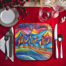 Três Homens Sábios Natal Colorido Festa