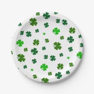 Prato De Papel Trevos verdes irlandeses St. Patricks