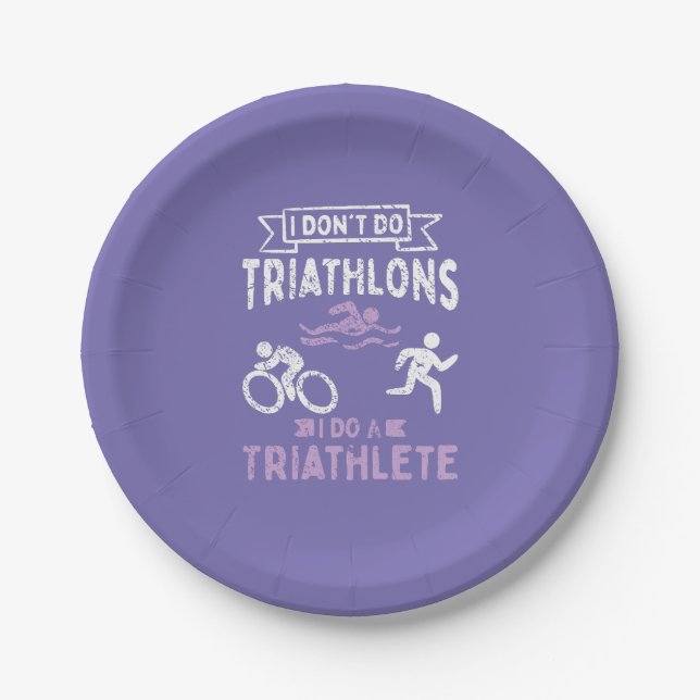 Prato De Papel Triathlon Funny (Frente)