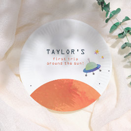 Prato De Papel Trip Around The Sun | Space Boy Birthday