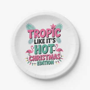 Prato De Papel Tropic Like It's Hot: Edição de Natal