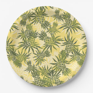 Prato De Papel Tropical de Pineapple Camo Hawaiian