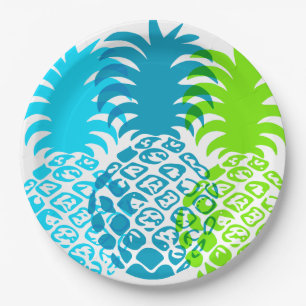 Prato De Papel Tropical Hawaiana de Momona Pineapple