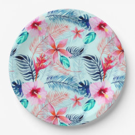 Prato De Papel Tropical Paper Party Plates