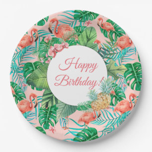 Prato De Papel Tropical Personalizada