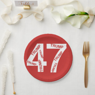 Prato De Papel TRUMP 47º Presidente da Pasta de Papel dos EUA
