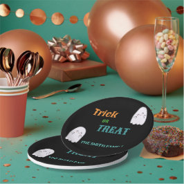 Prato De Papel Truque Fantasma Bonito ou Tratar Halloween