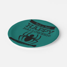 Prato De Papel Tupografia retro Halloween