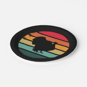 Prato De Papel Turca Bird Thankplaying Vintage Sunset