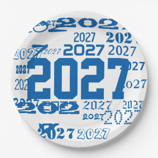Prato De Papel Turma De 2027 Padrão De Graduado Ano De Graduação