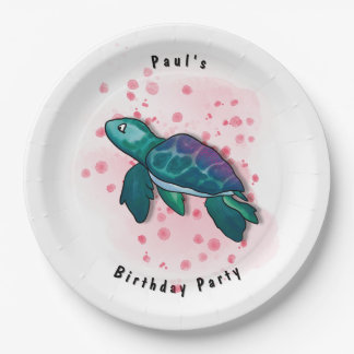Prato De Papel Turtle Party