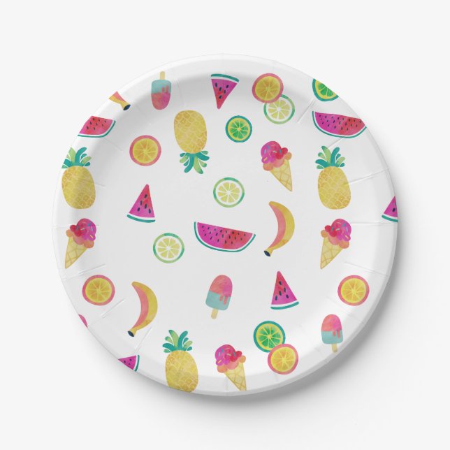 Prato De Papel Tutti Frutti Paper Plates (Frente)