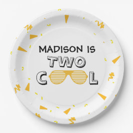 Prato De Papel TWO Cool Sunglass 2nd Birthday Party