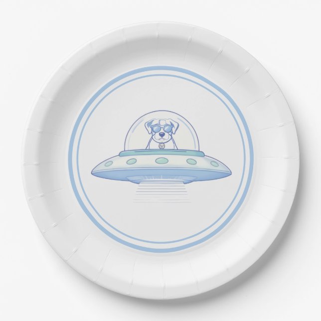 Prato De Papel UFO PETS - Baby Shower - (Frente)