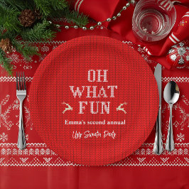 Prato De Papel Ugly Christmas Sweater Holiday Party