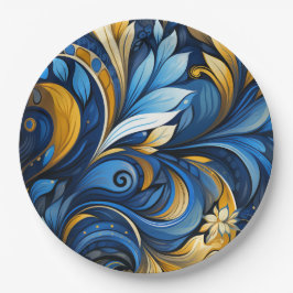 Prato De Papel Ukrainian folk art pattern paper plates